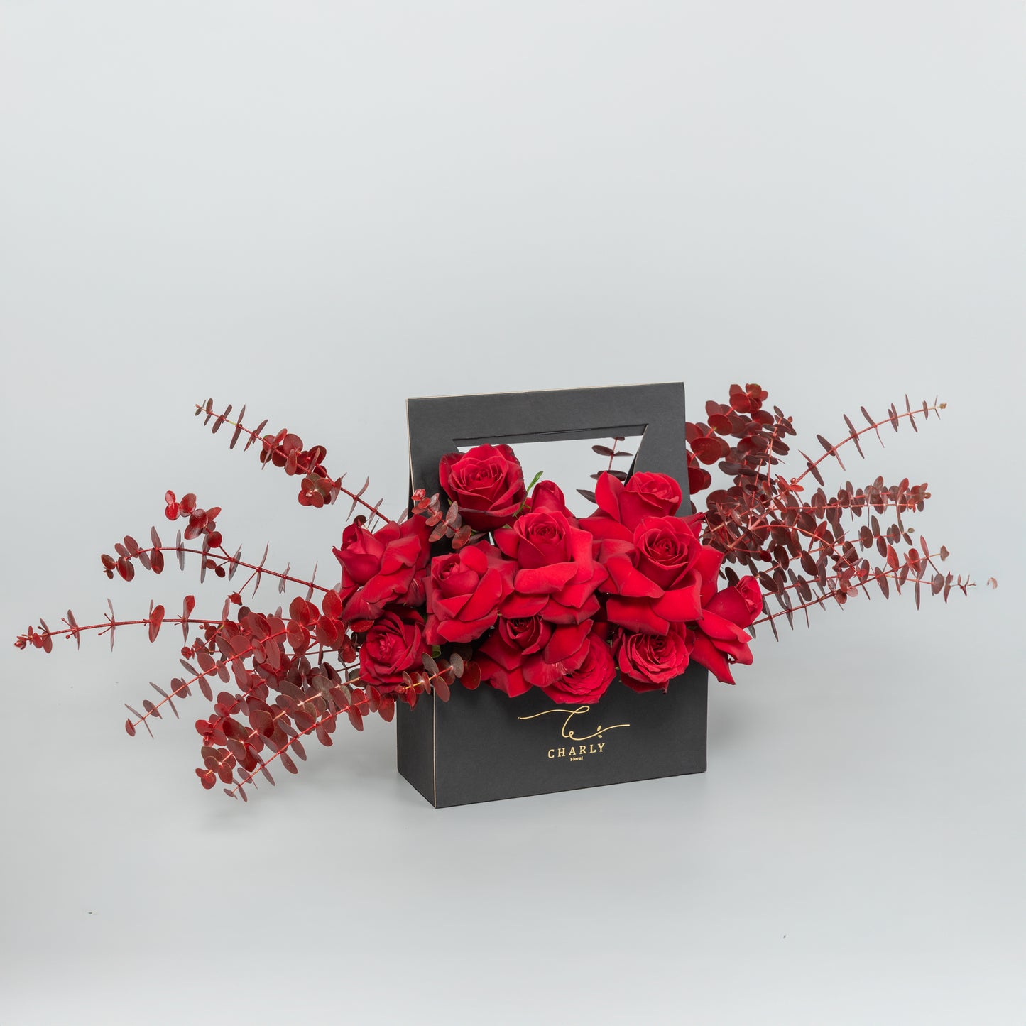 12 Roses Crimson Handle Box