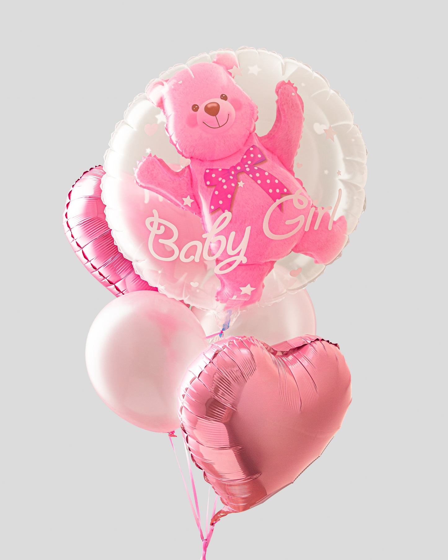 Baby Girl Helium Balloon Set of 5 Pieces