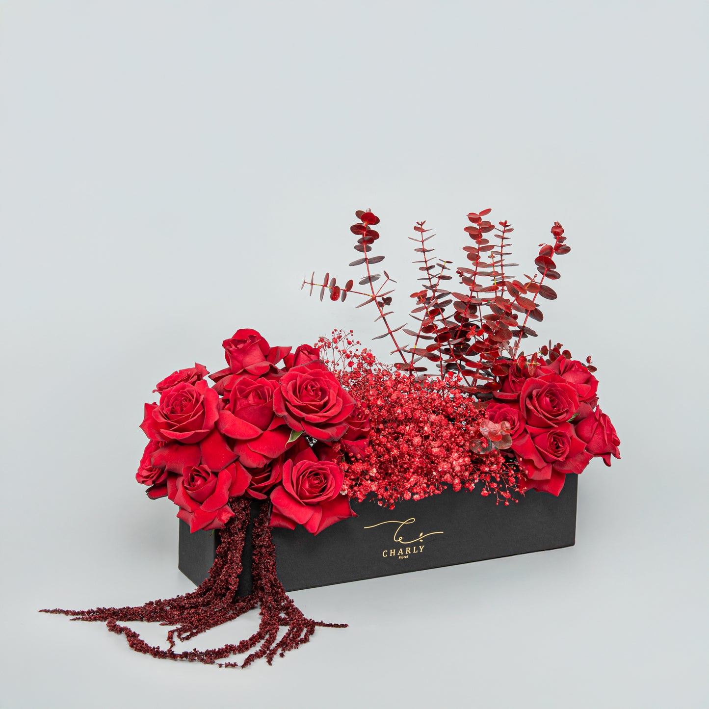 20 Roses Scarlet Cascade Box