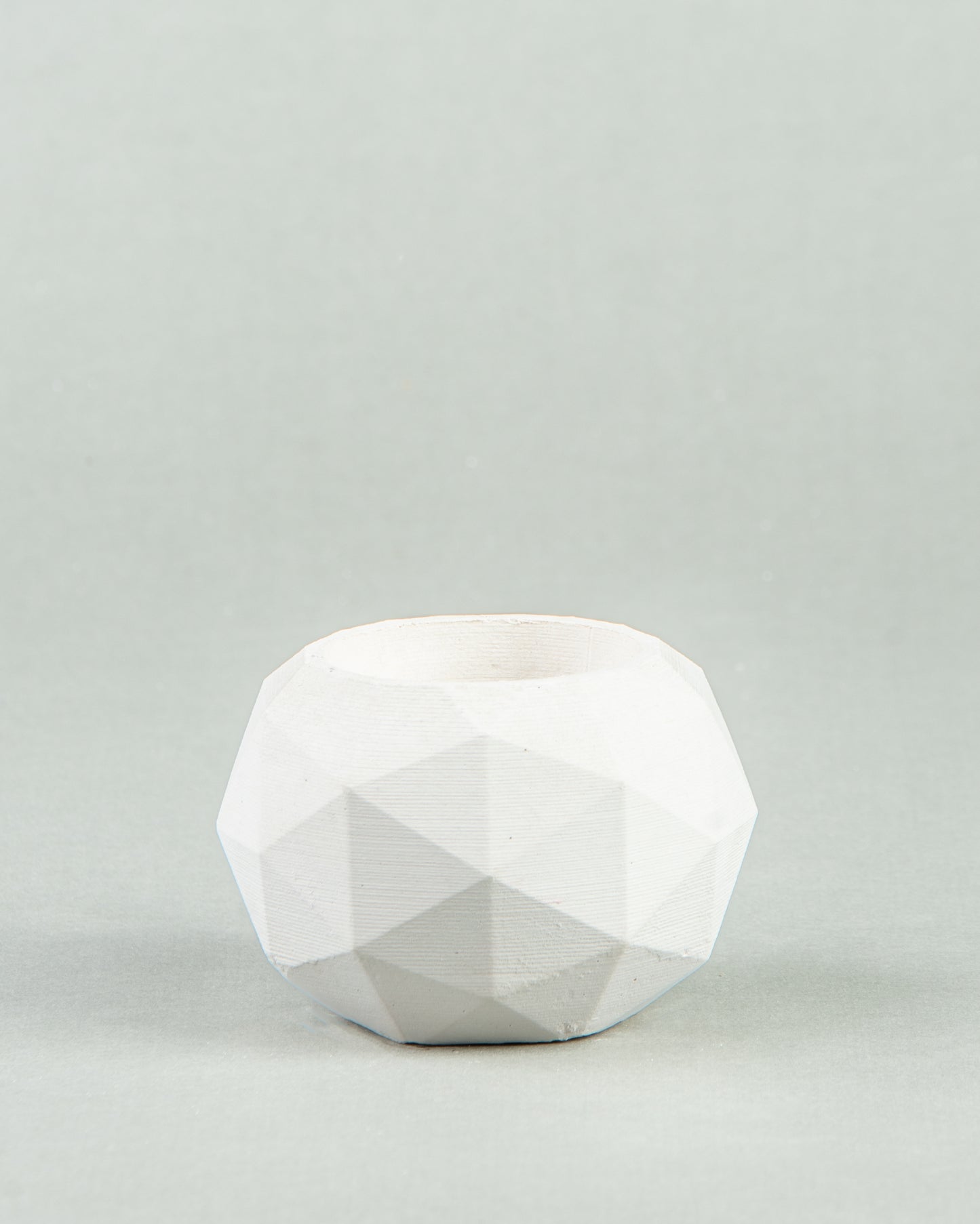 Polygonal Petite Series: Small Round Planters and Candle Holders in Six Colors