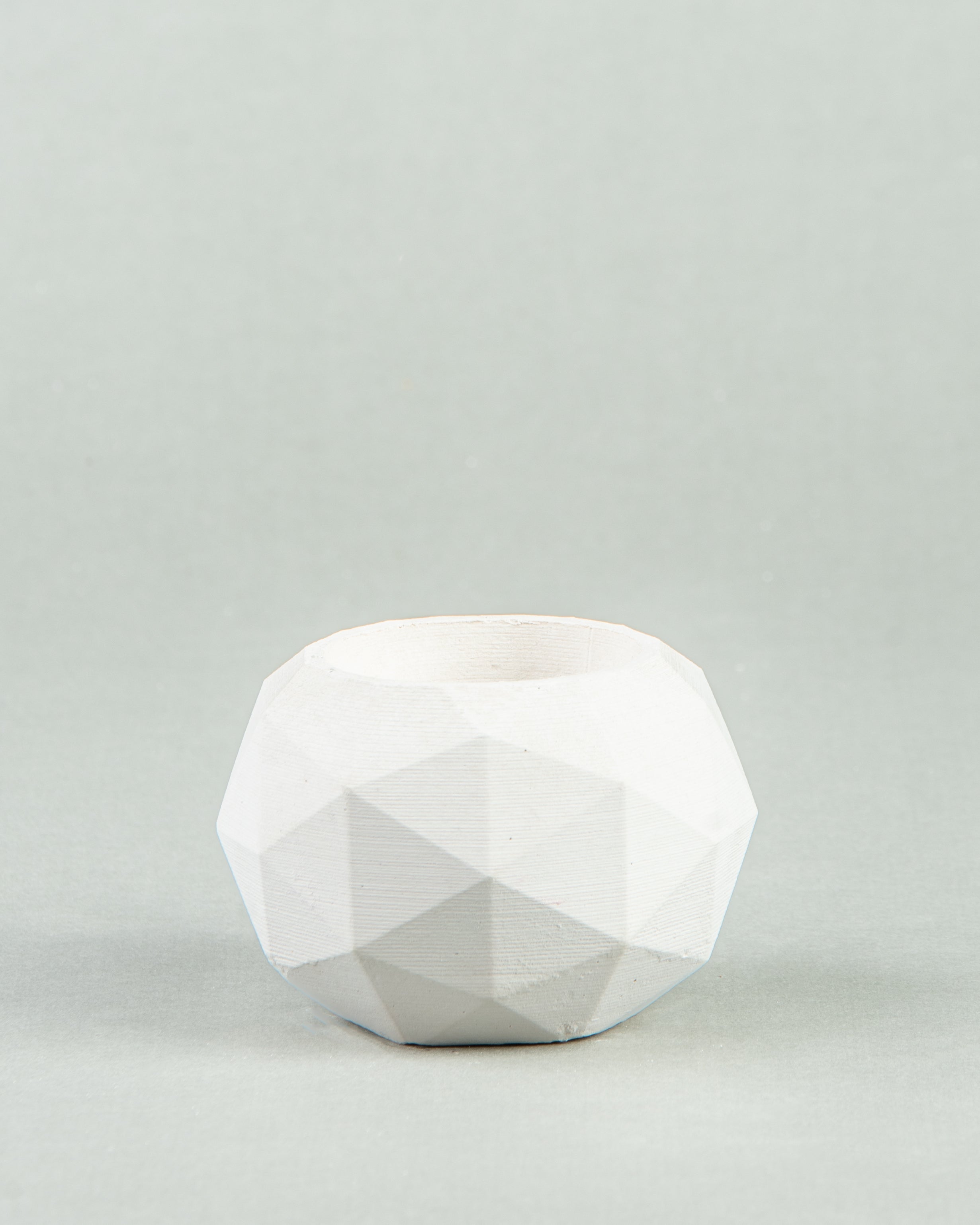 Polygonal Petite Series: Small Round Planters and Candle Holders in Six Colors