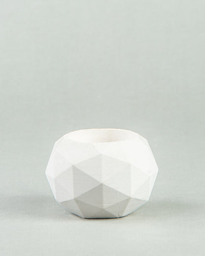 Polygonal Petite Series: Small Round Planters and Candle Holders in Six Colors