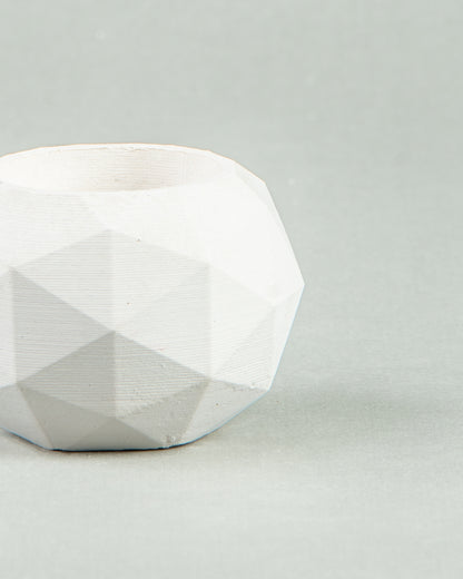 Polygonal Petite Series: Small Round Planters and Candle Holders in Six Colors