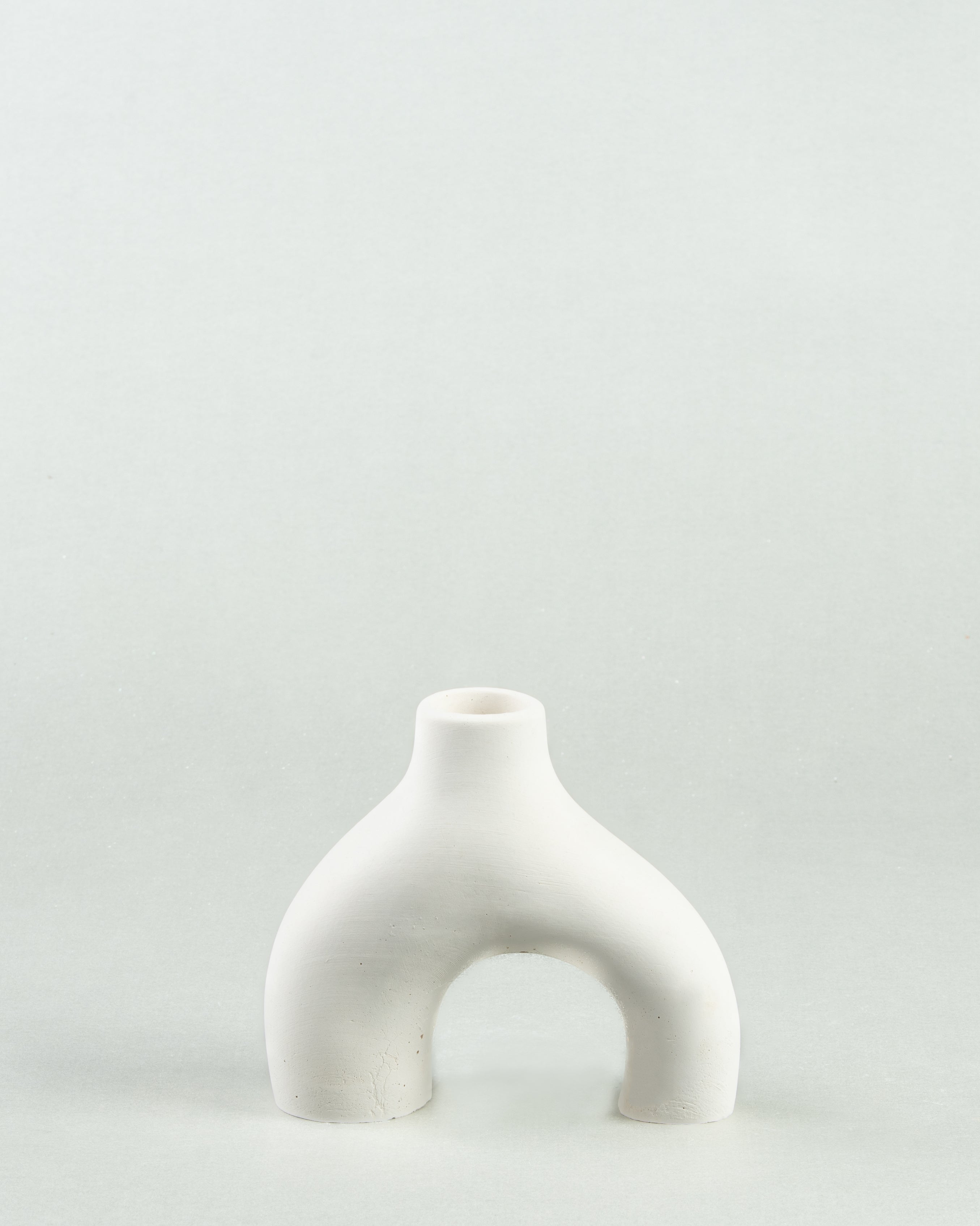 Nordic Simplicity: White Concrete Vase in Minimalist Design