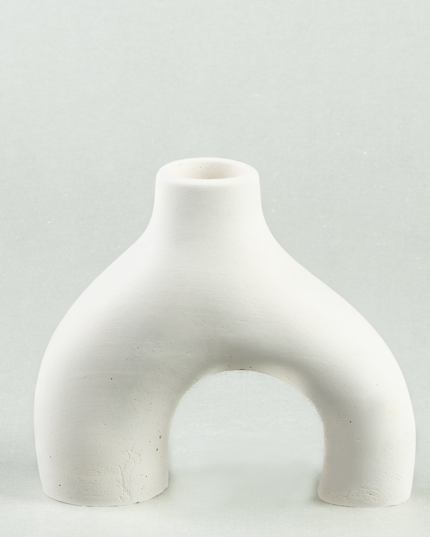 Nordic Simplicity: White Concrete Vase in Minimalist Design