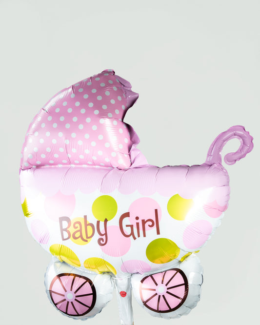 Delightful Baby Girl Helium Balloon - 80cm Diameter