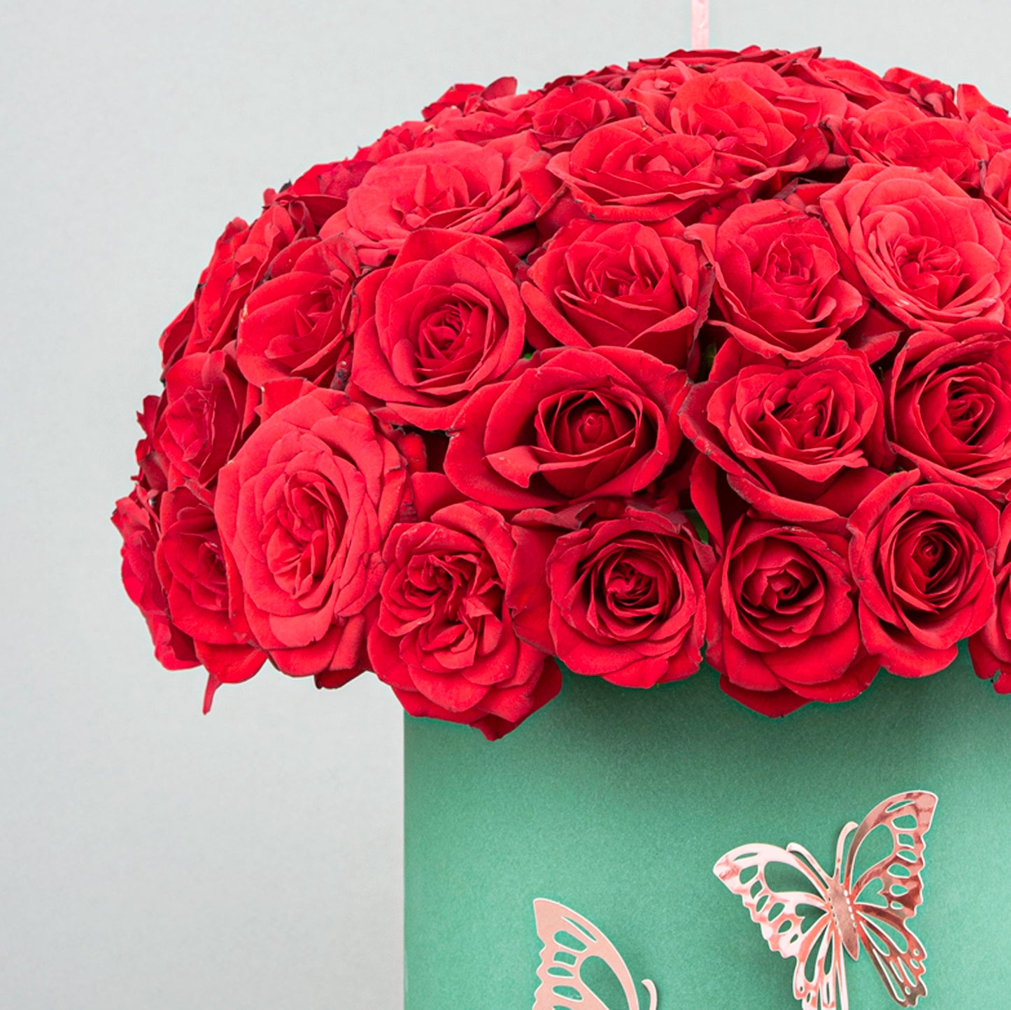 A Grand Gesture of Love and Romance made from 60 Red Roses in Green Box