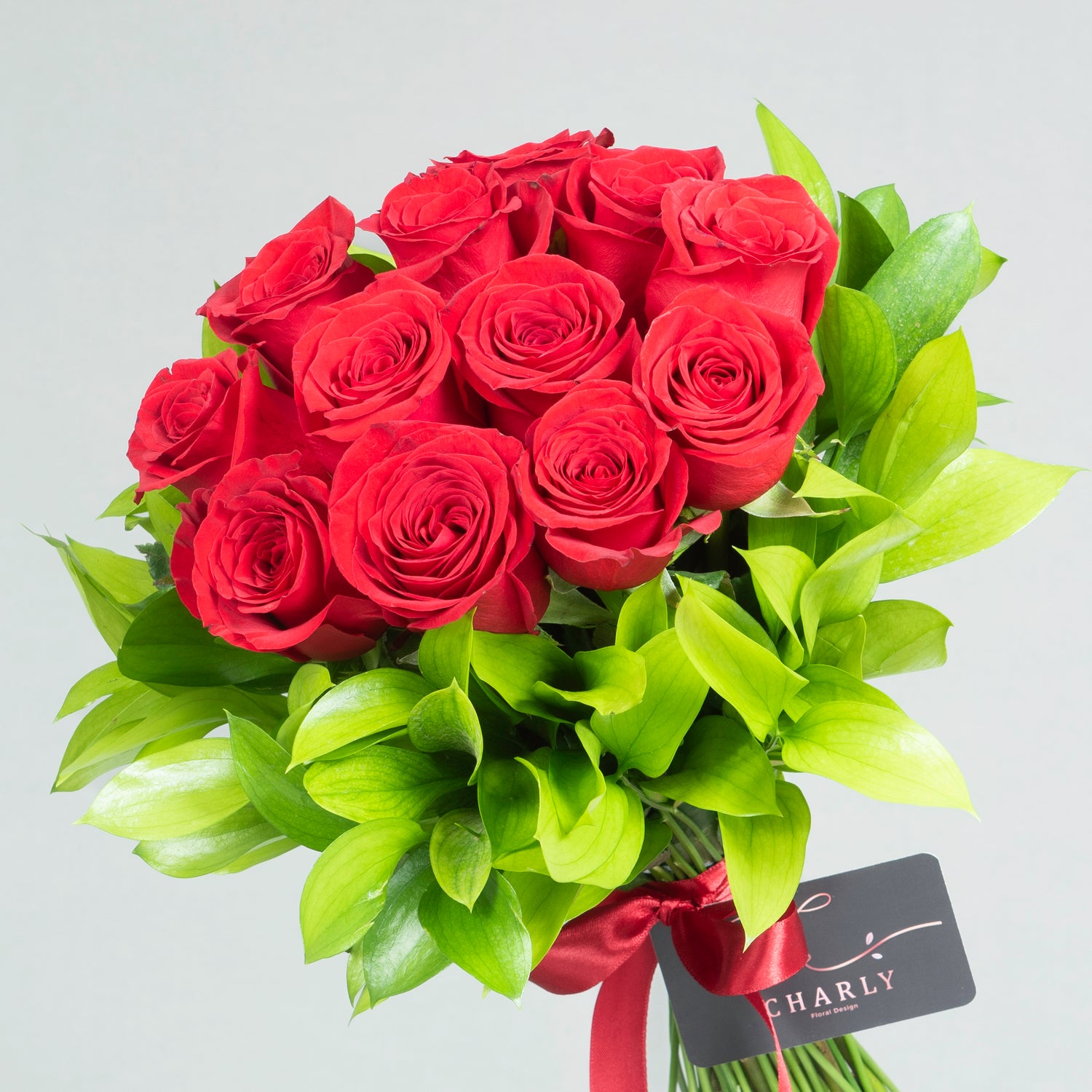 Classic Love: One Dozen Red Roses with Greenery