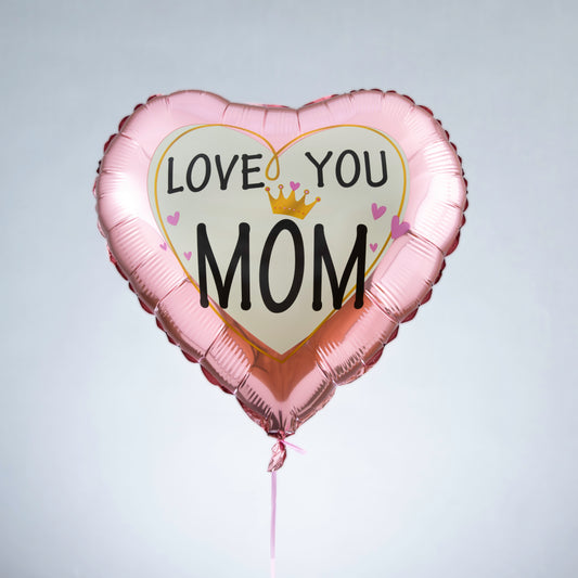 Celestial Affection: 'Love Mom' Helium Balloons